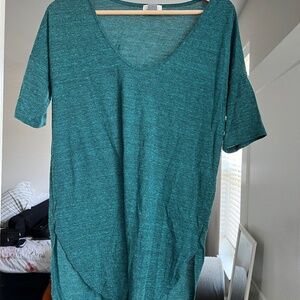 Teal High-low Tunic Top